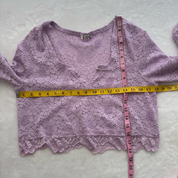 Free People Cloud Ride Lace Lounge Set XL Lavender Purple - Picture 7 of 9